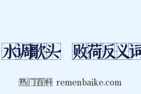 水调歌头·败荷反义词是什么意思的图片
